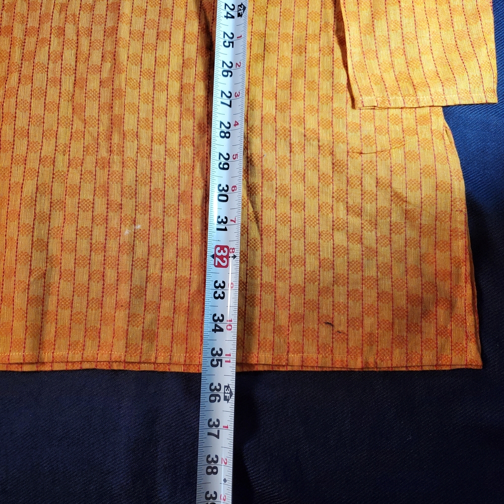 Orange Kurta With Subtle Pattern - image 7